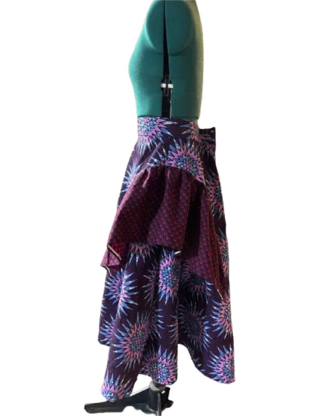 Women's Purple Starburst Print Midi Skirt - photo 2