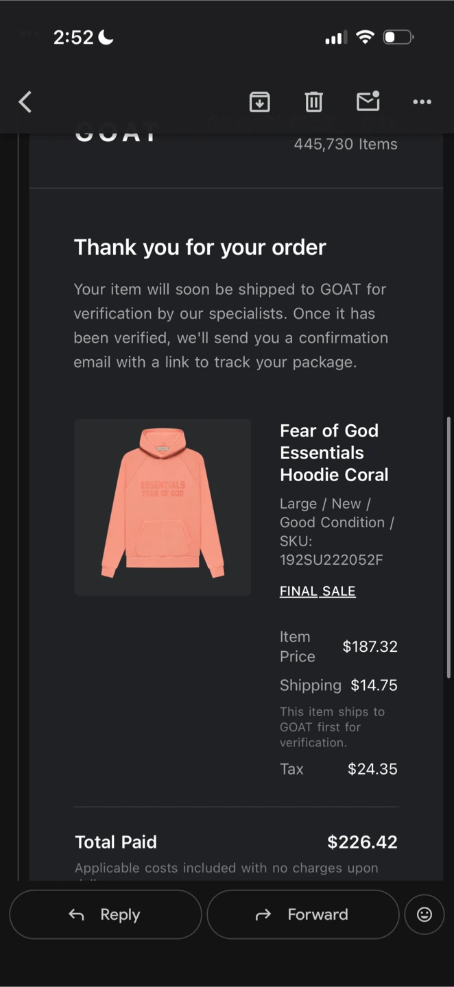 Authentic Essentials Hoodie Coral - photo 4