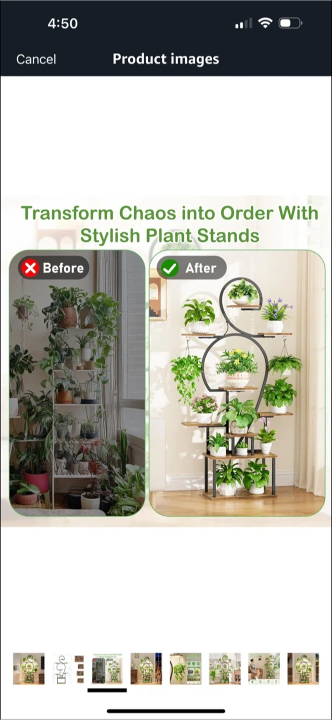 Stylish Multi-Tiered Plant Stand with Grow Lights - photo 2