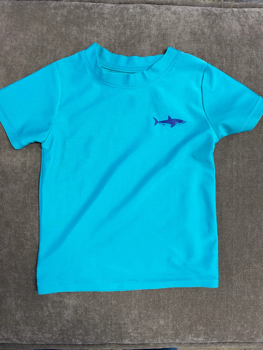 George Teal Kids swim shirt with Shark Logo