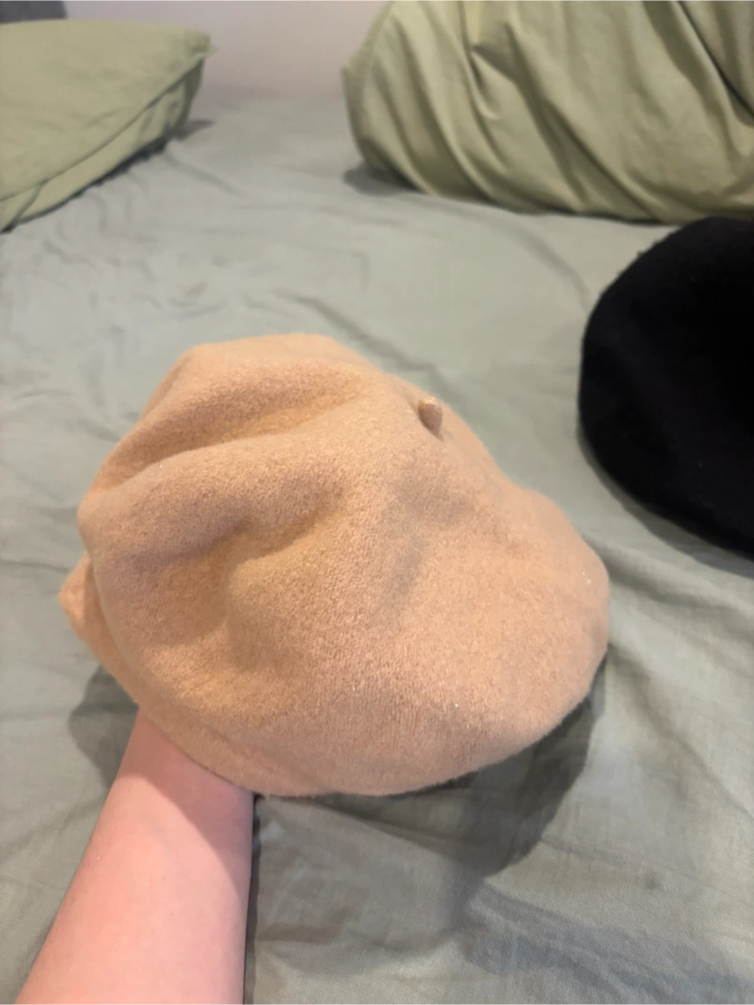 Tan Beret Hat