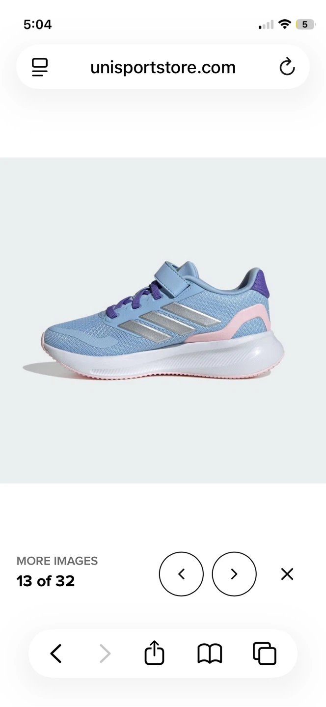 BRAND NEW girl youth adidas runfalcon velcro shoes size 1.5Y - photo 5