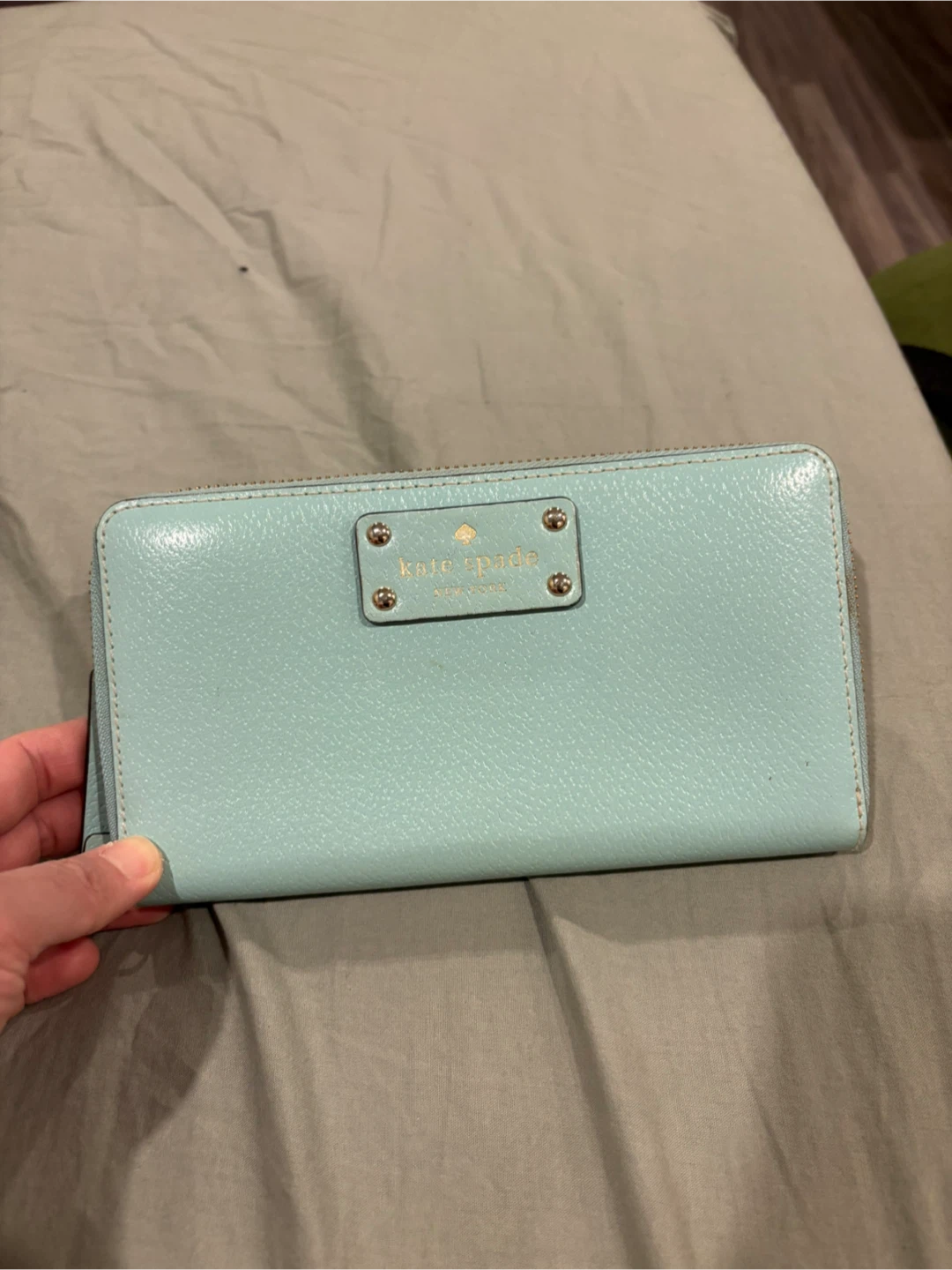 Kate Spade zip around wallet - light blue