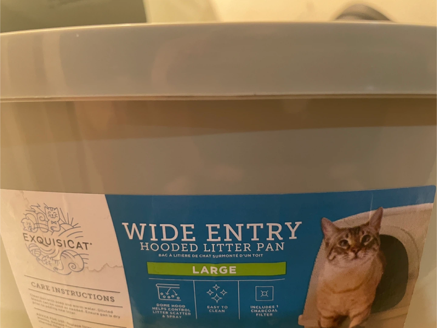 ExquisiCat Wide Entry Hooded Litter Pan - Large - photo 3
