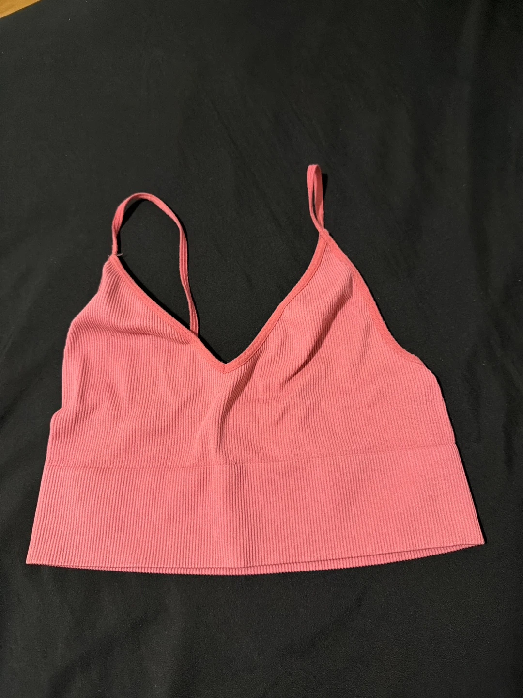 Pink Ribbed Crop Top 🏆