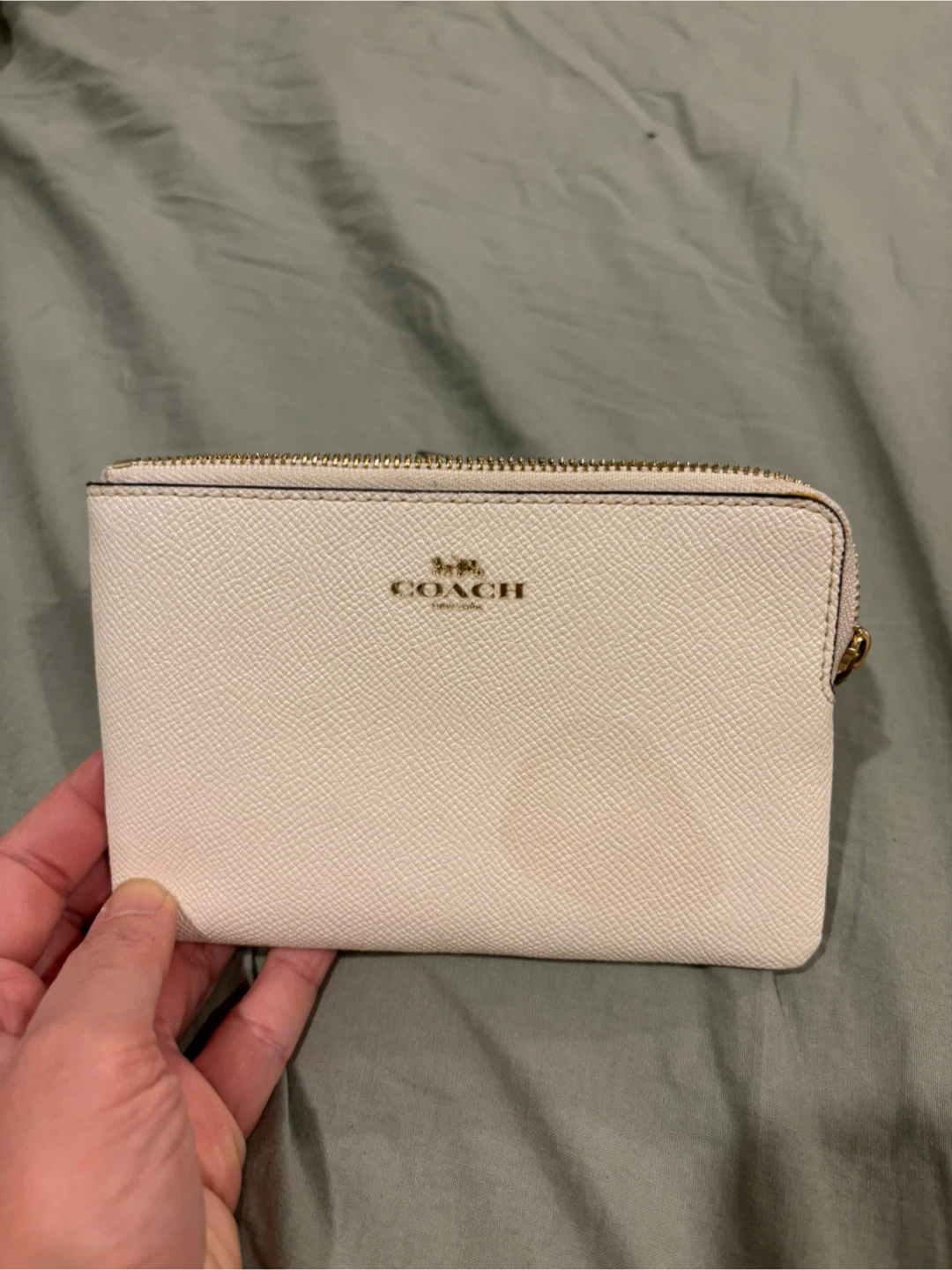 Coach Zip Around Wallet - White