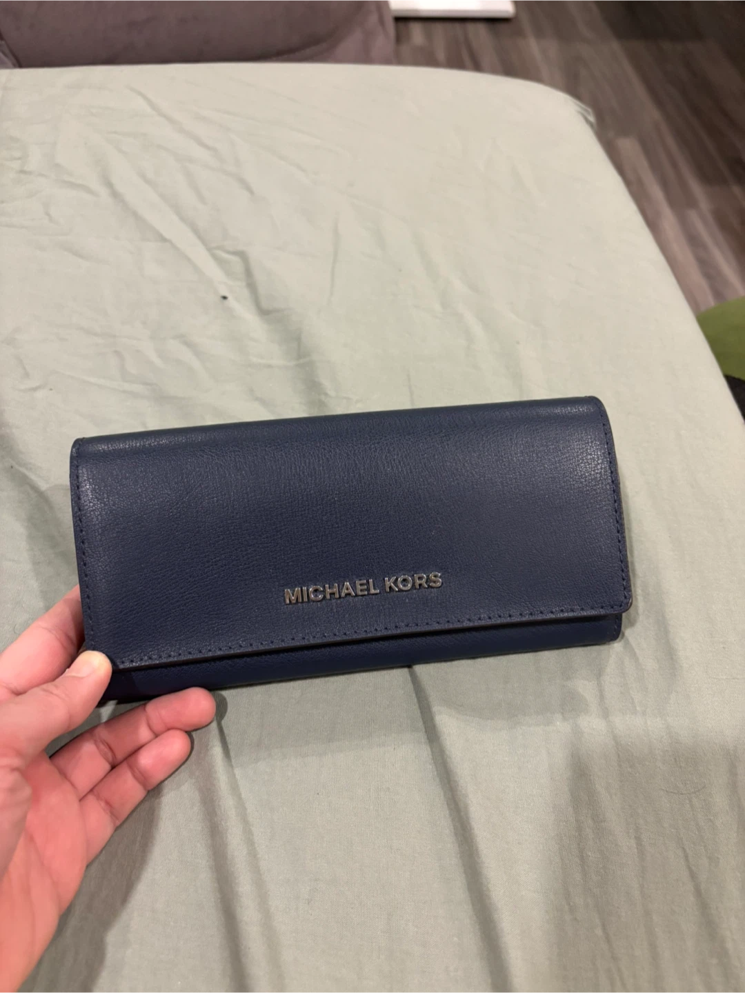 Michael Kors Navy Blue Leather Wallet