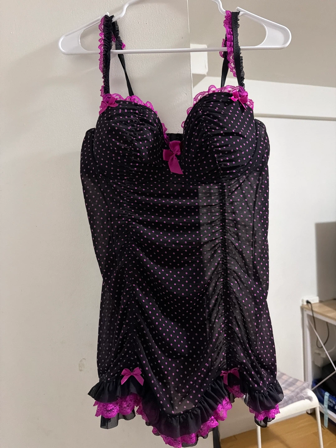 La Senza Black Pink Polka Dot Lingerie 🏆 - photo 2