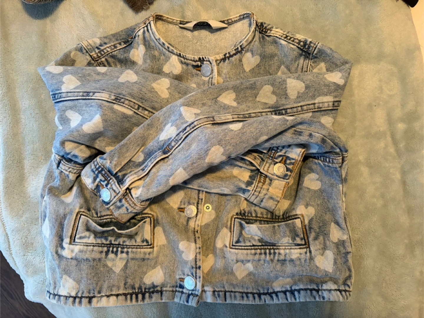 H&M Denim Jacket with Hearts