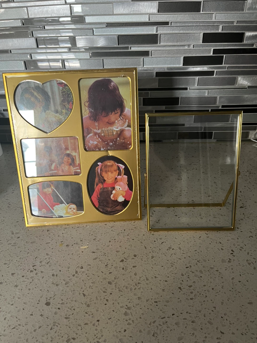 Vintage Gold Tone Multi-Photo Frame