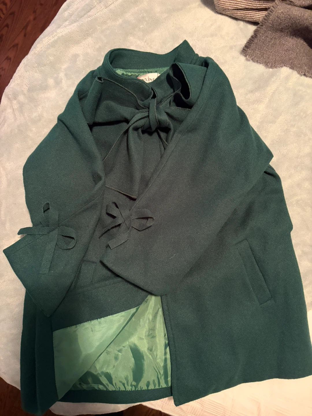 Emerald Green Girls Coat Size 140