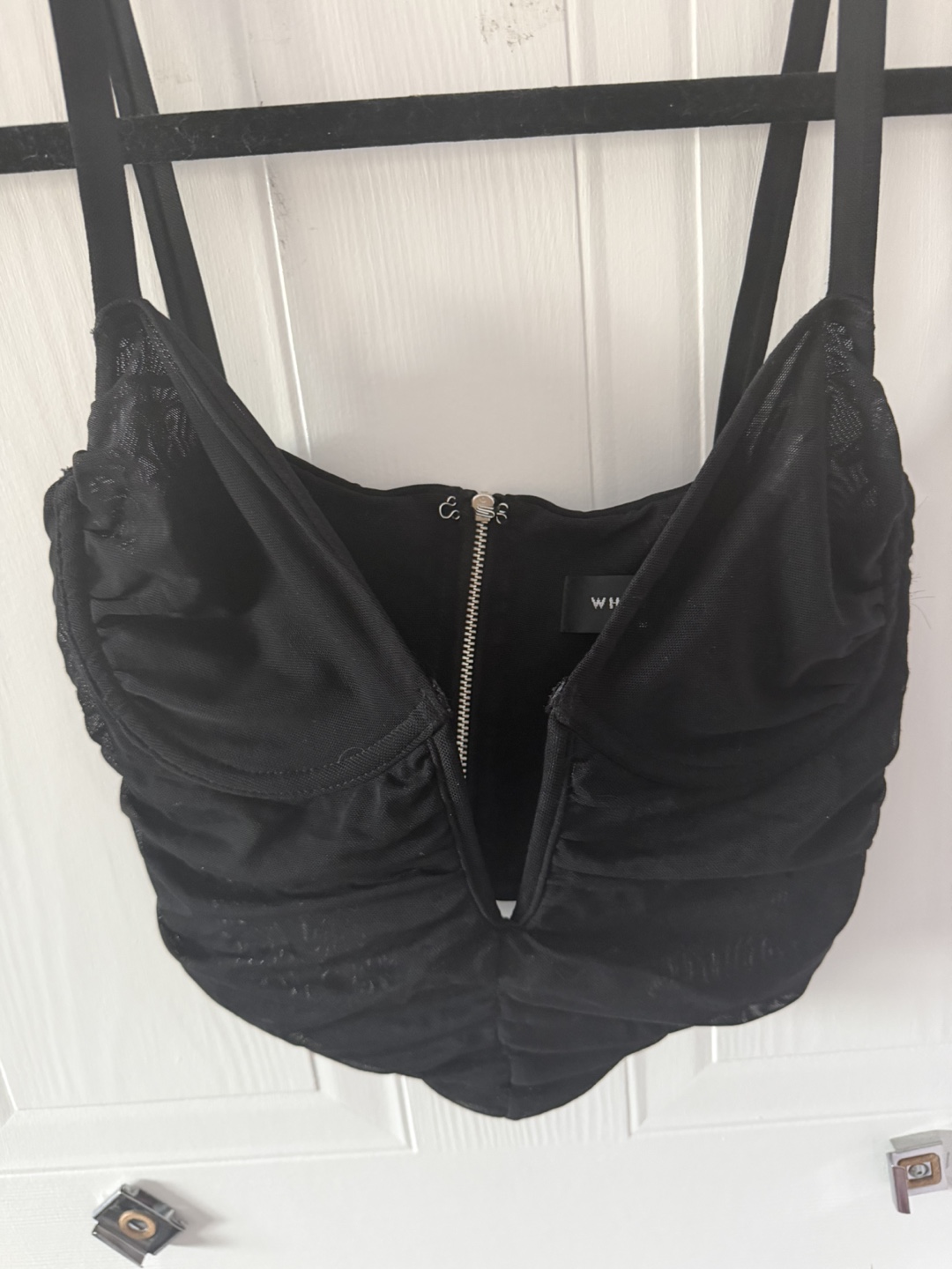 White fox crop top