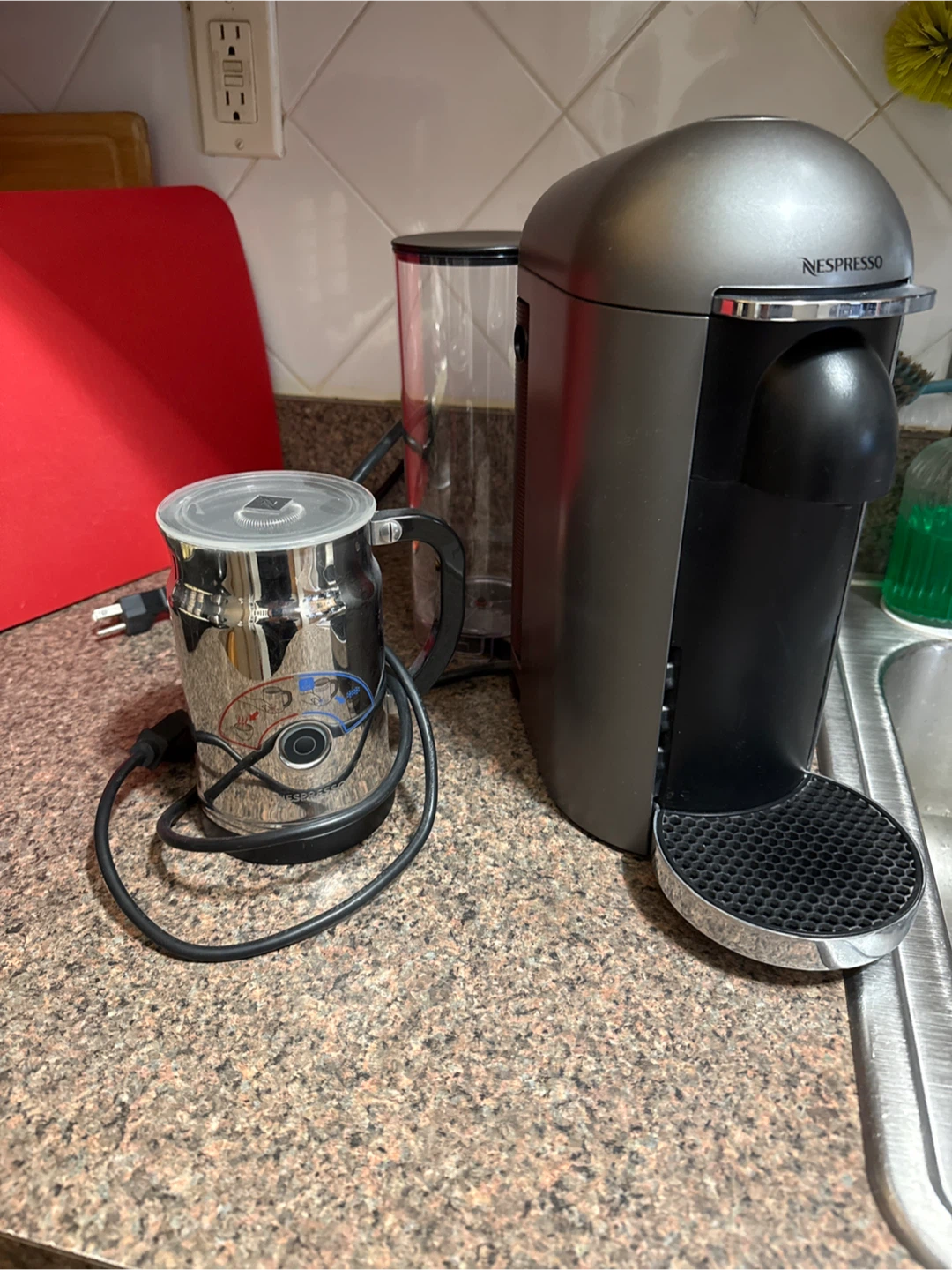 Nespresso VertuoPlus Coffee Machine with Aeroccino Milk Frother