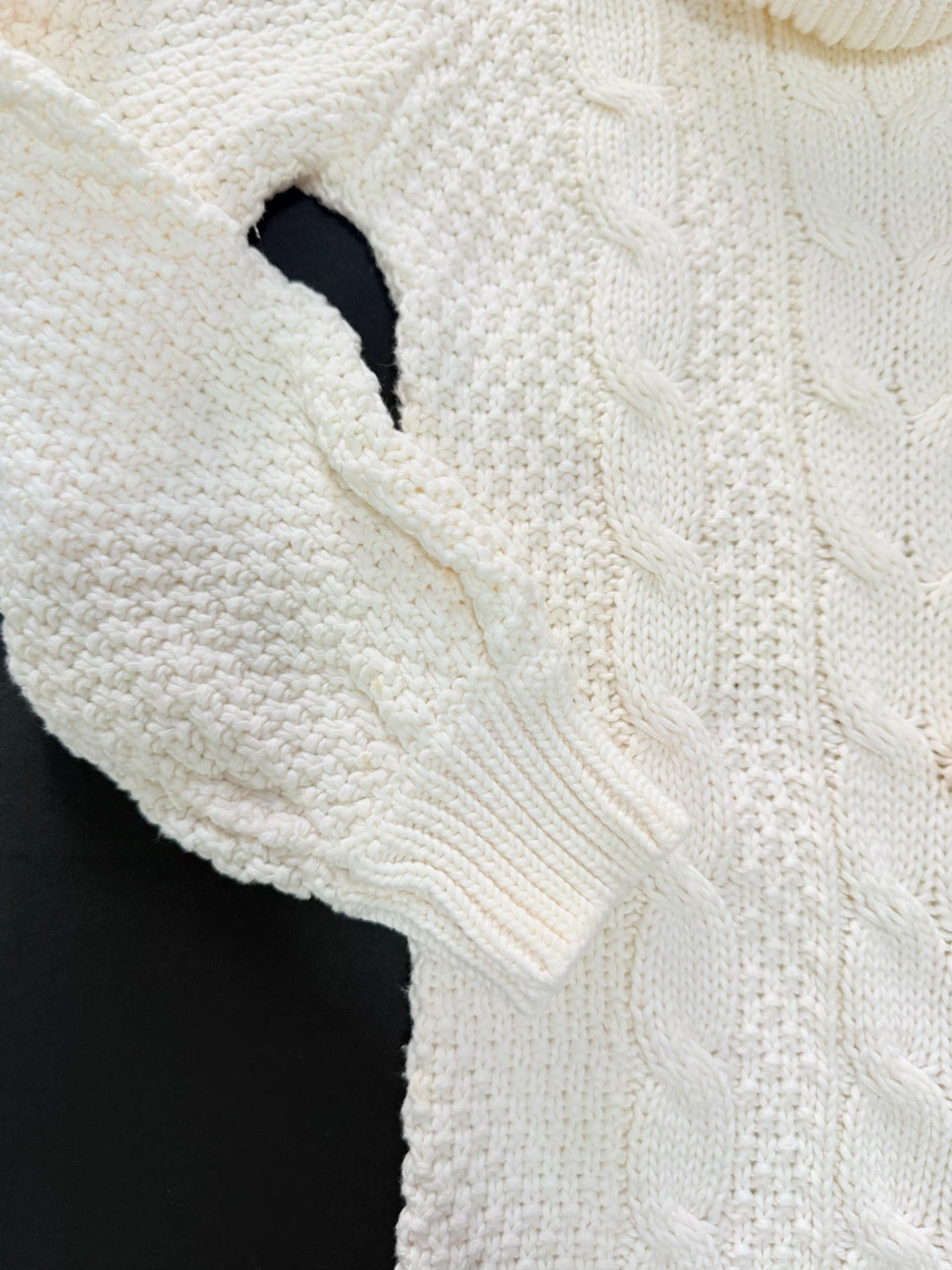 Baby Gap Cream Cable Knit Turtleneck Sweater Dress Size 5T - photo 5