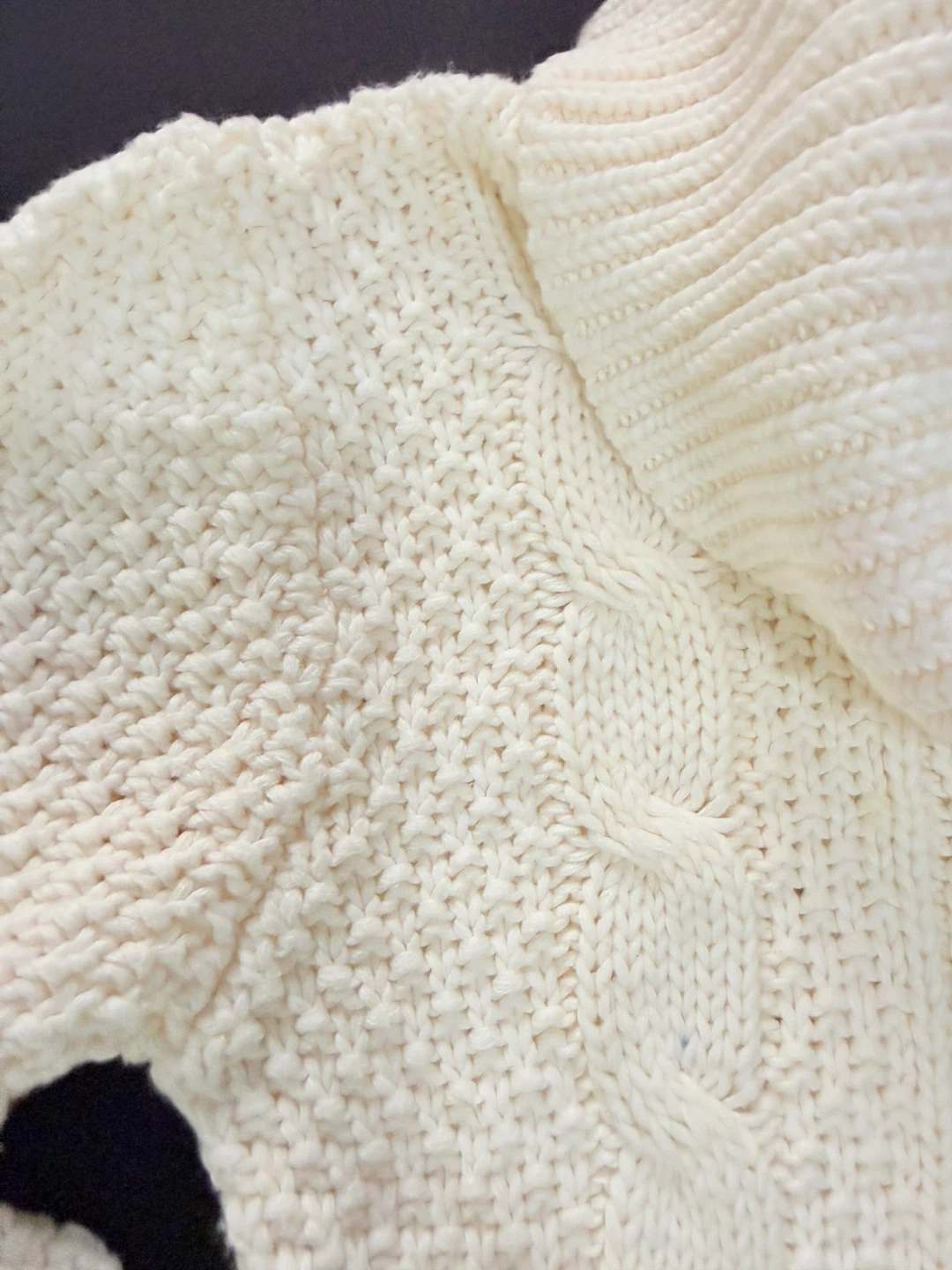 Baby Gap Cream Cable Knit Turtleneck Sweater Dress Size 5T - photo 4