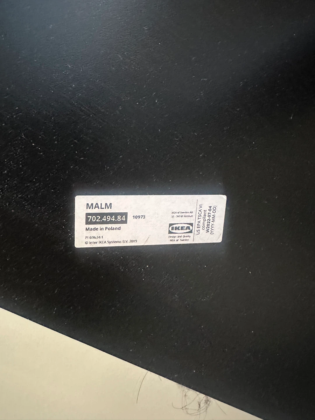 IKEA MALM Black Queen Bed Frame with Slats - photo 5