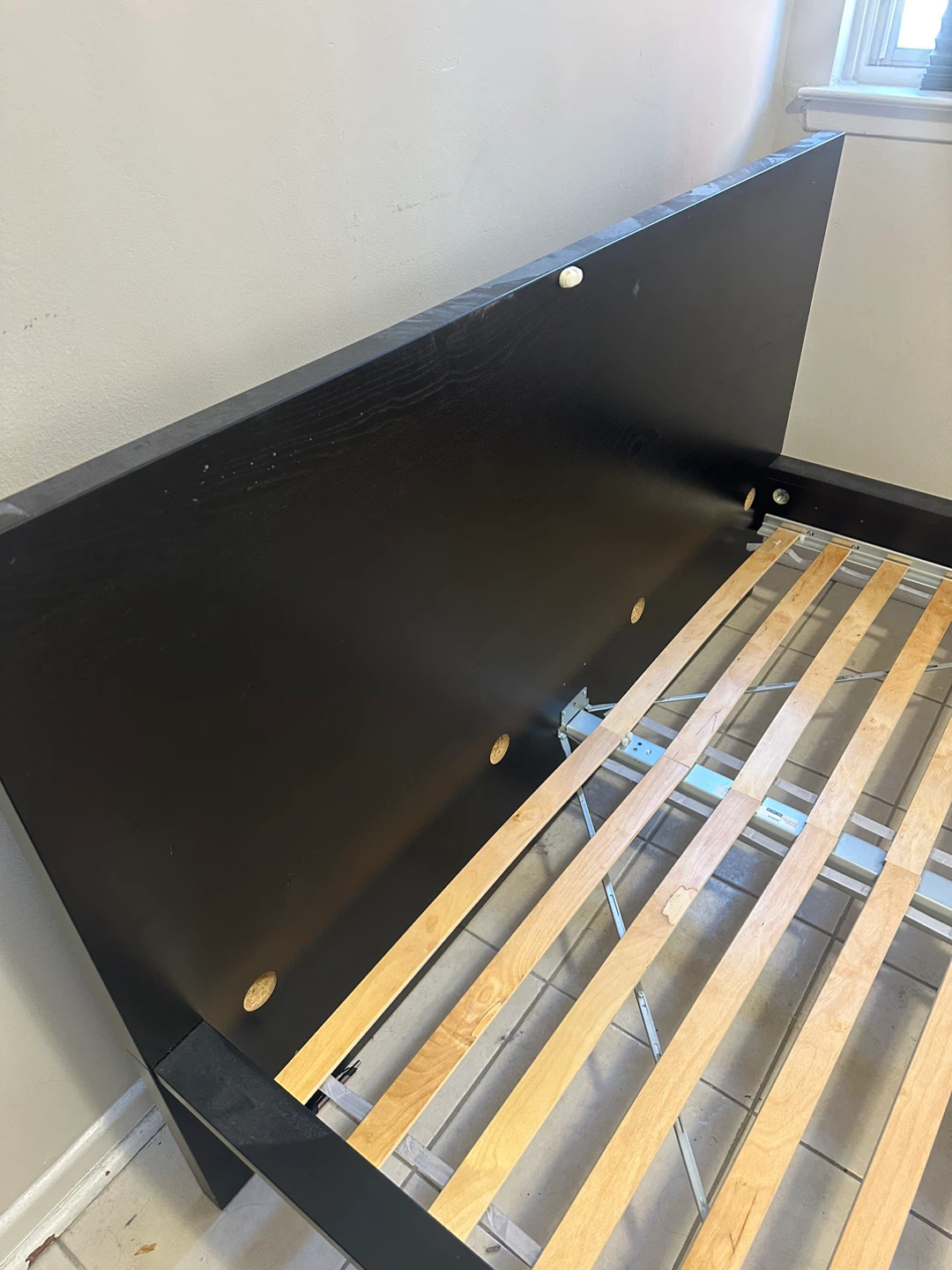 IKEA MALM Black Queen Bed Frame with Slats - photo 2