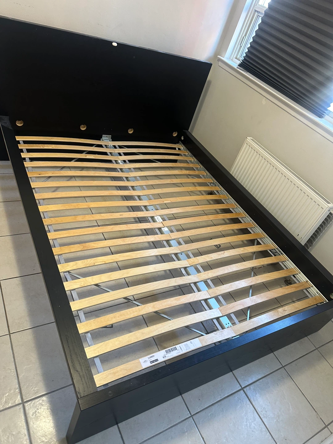 IKEA MALM Black Queen Bed Frame with Slats