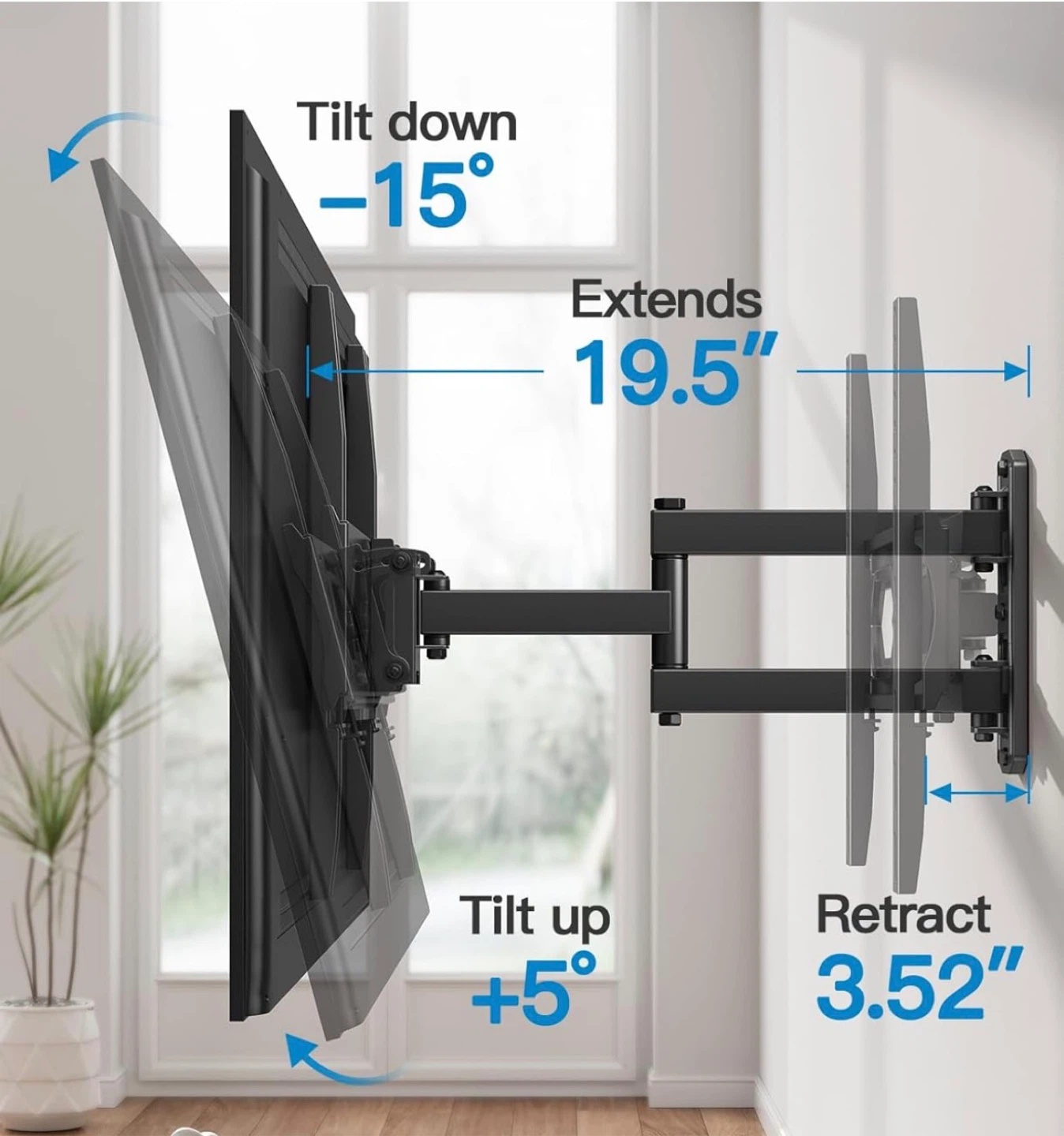 Full Motion TV Wall Mount for Most 26-60 Inch TVs - photo 4