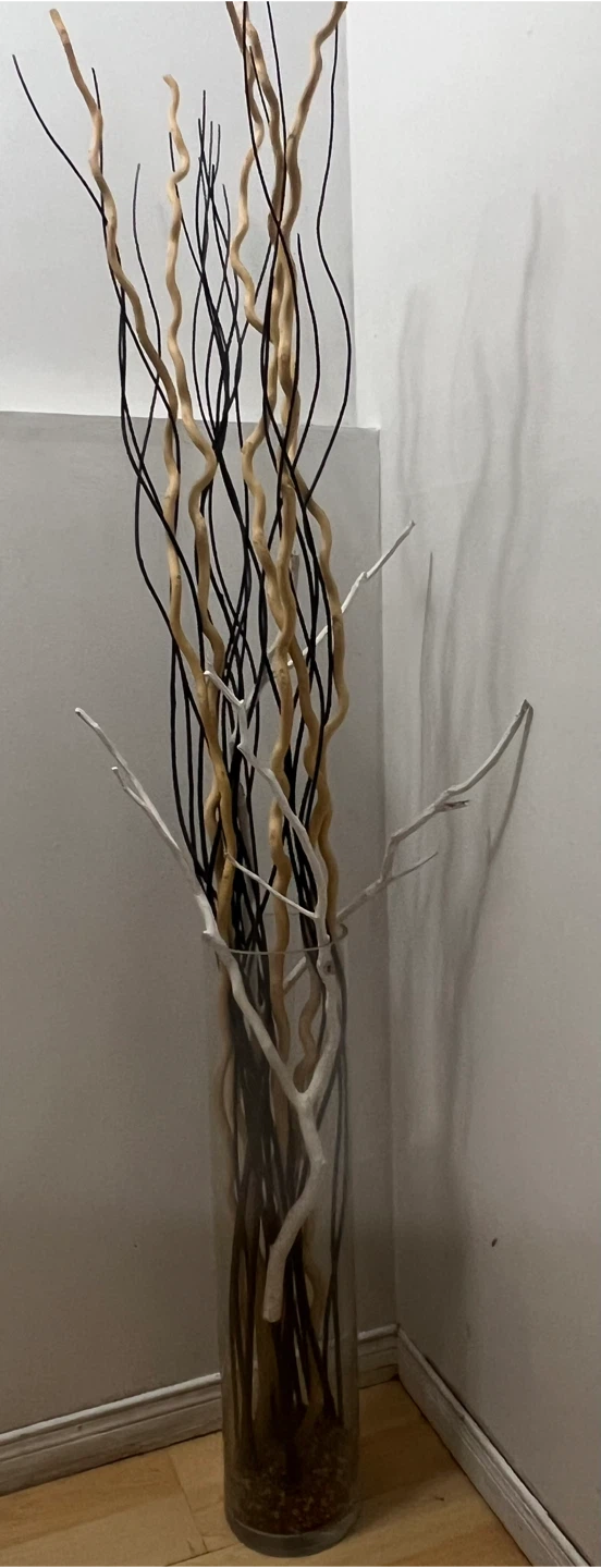 Decorative Branches in Clear Glass Vase - photo 3