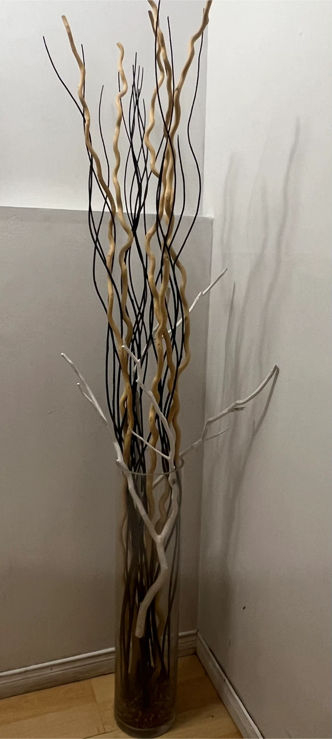 Decorative Branches in Clear Glass Vase