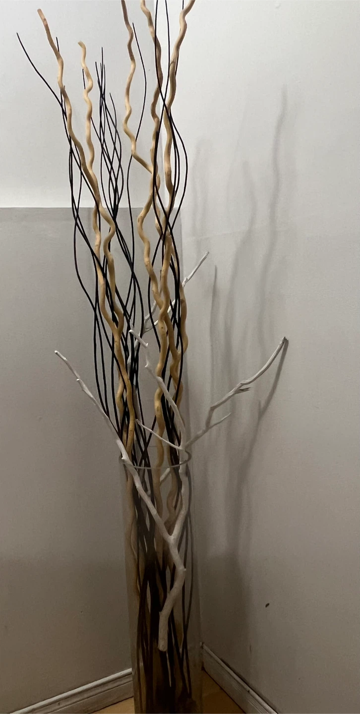 Decorative Branches in Clear Glass Vase - photo 2