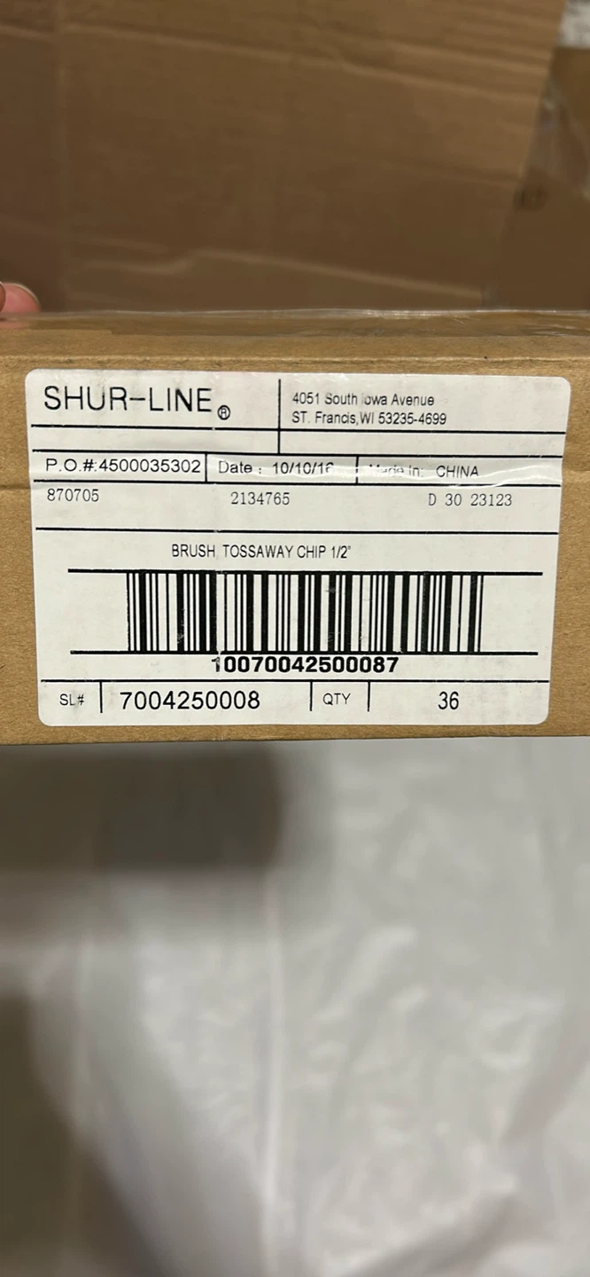 SHUR-LINE 1/2" Tossaway Chip Paint Brushes (36 Pack) - photo 4