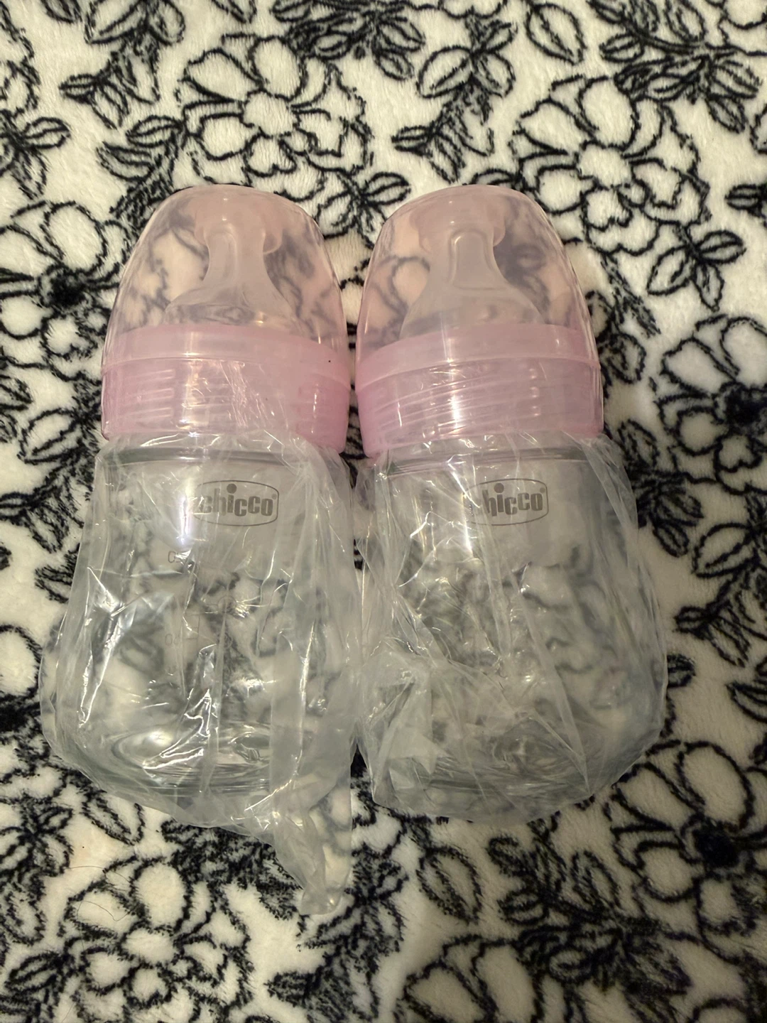 Chicco Duo Glass Baby Bottles - Pink, 5 oz, 2 Count - photo 2