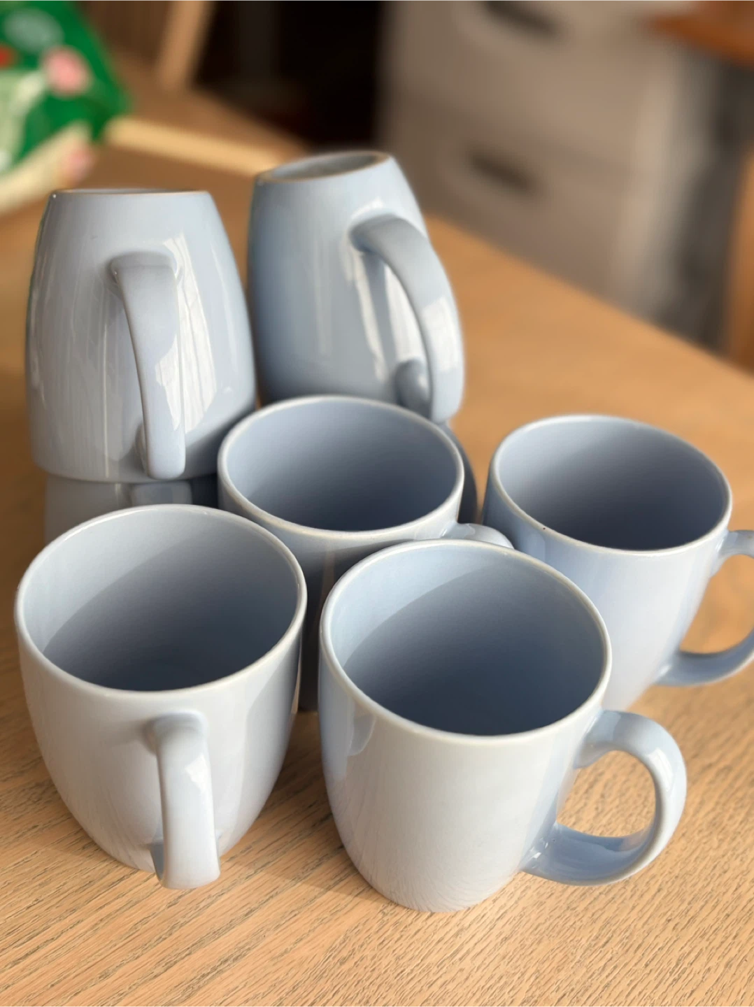 Set of 8 Blue Ceramic Mugs - photo 2