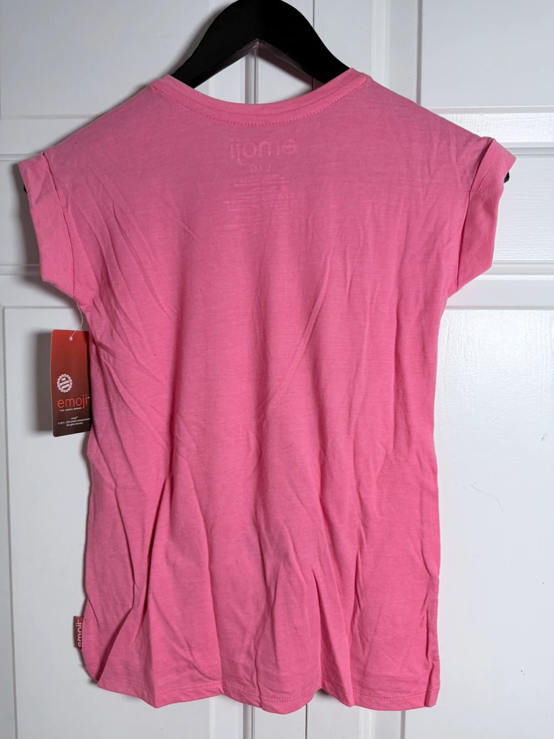 Emoji Pink Sequin Face "Weekend Yay" T-Shirt Size L/G (10-12) - photo 3