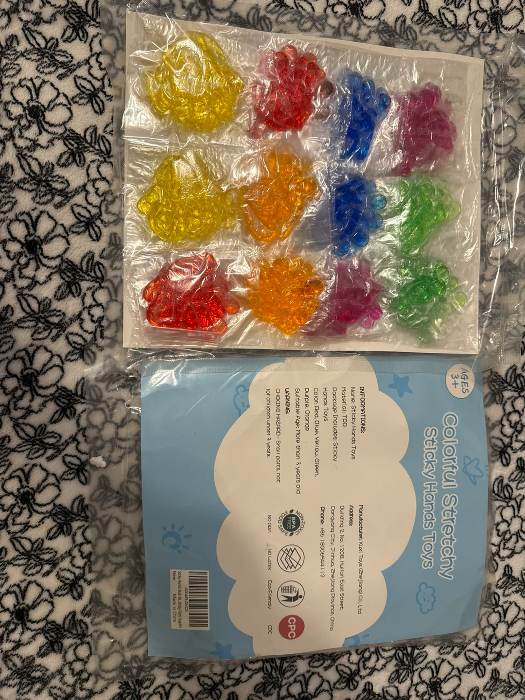 Colorful Stretchy Sticky Hands Toys - Pack of 48