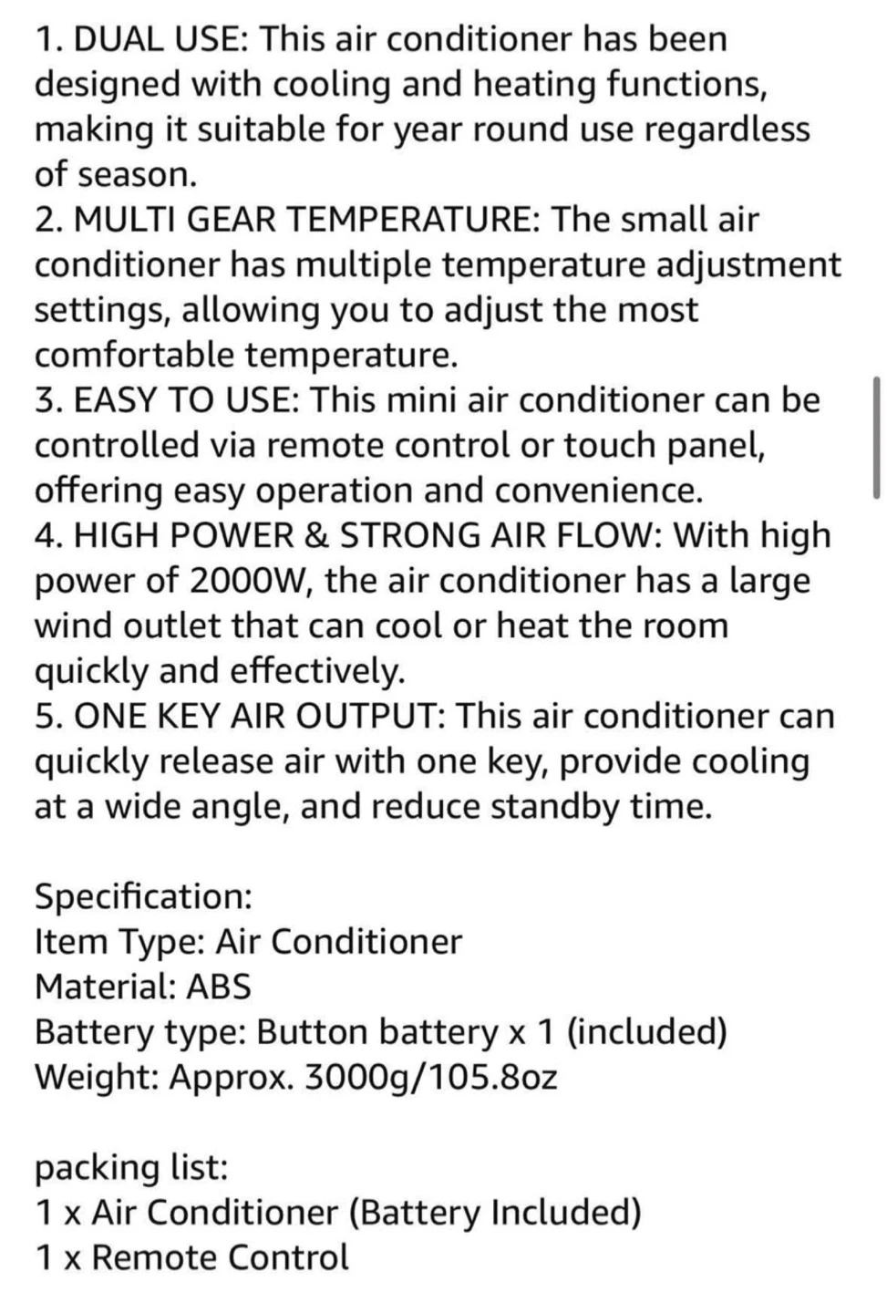 MOFI Wall Mounted Air Conditioner Heater Fan - photo 4