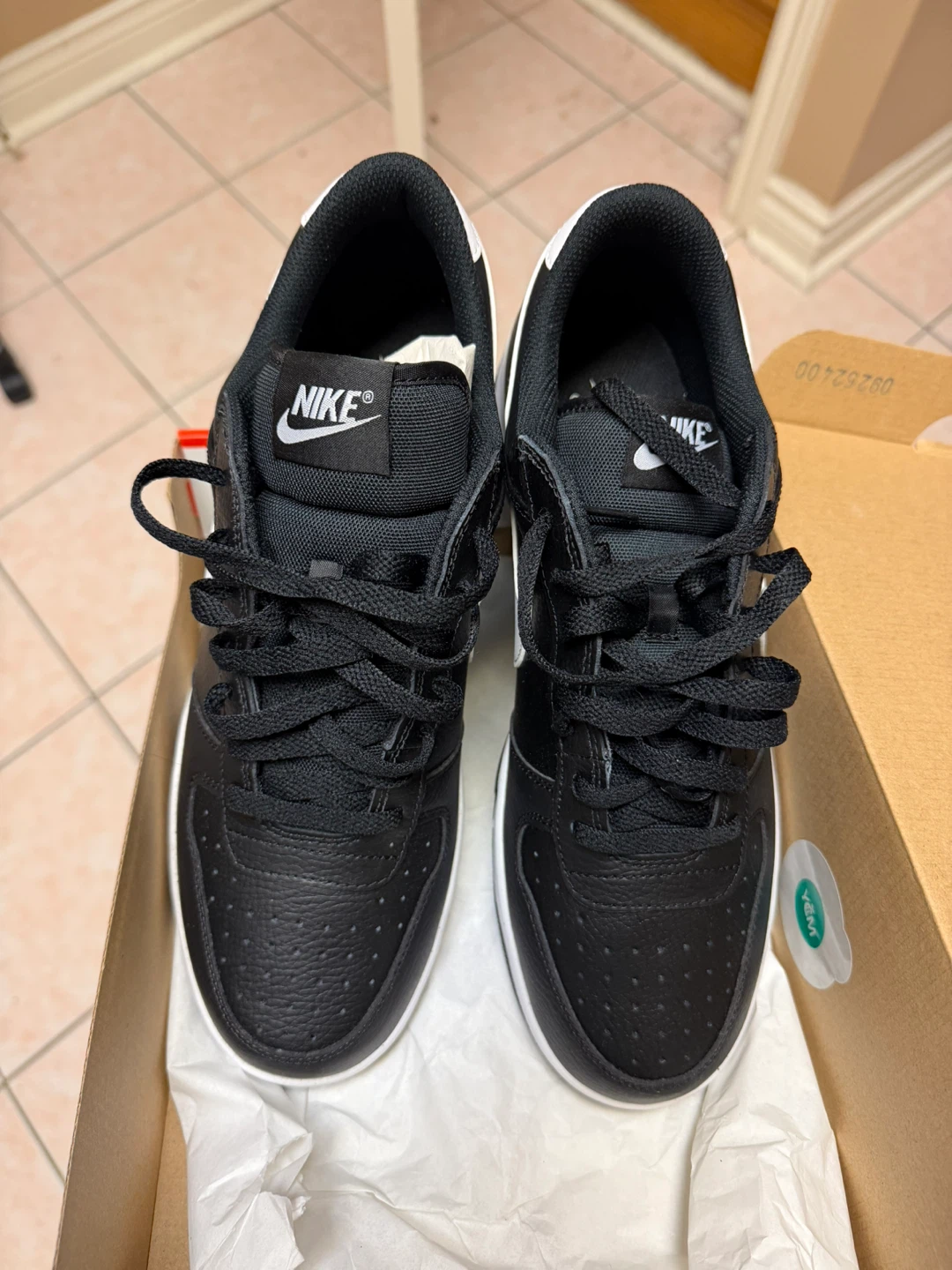 Nike Court Vision Low Sneakers - Black/White - photo 4
