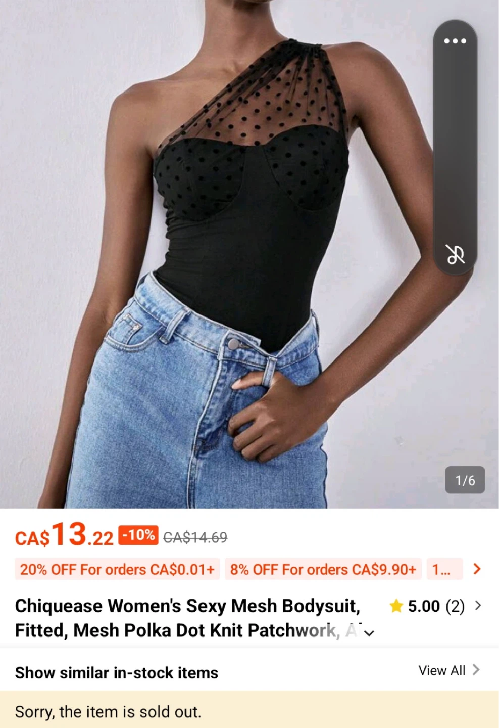 Chiquease Mesh Bodysuit NEW small