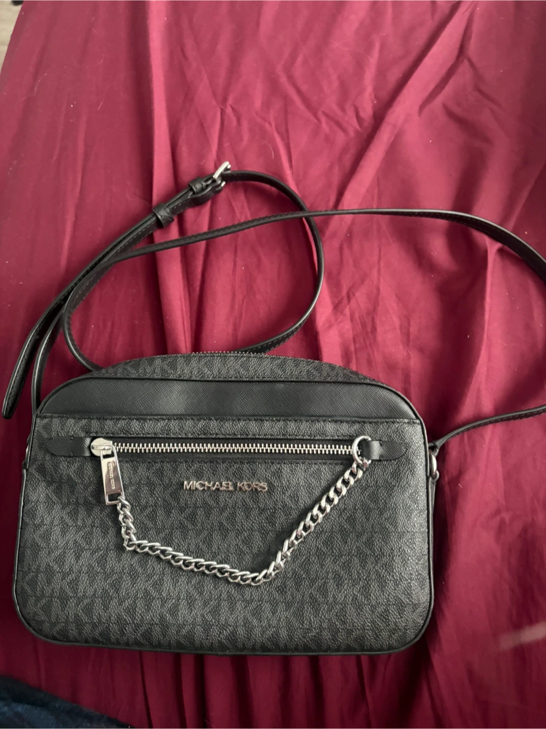 Michael Kors Black Monogram Crossbody Bag