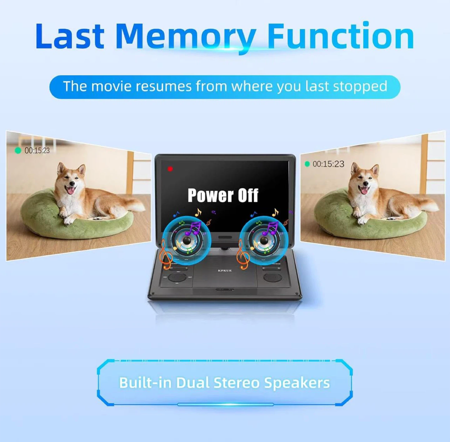 Portable DVD Player 15.6 Inch Swivel Screen - photo 5