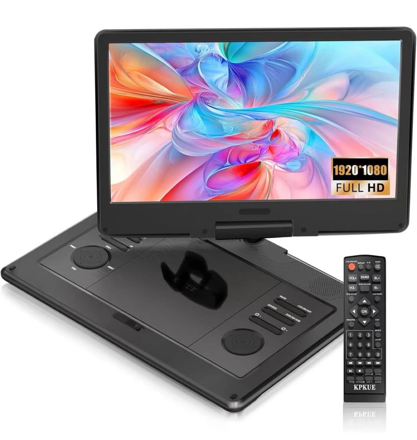 Portable DVD Player 15.6 Inch Swivel Screen