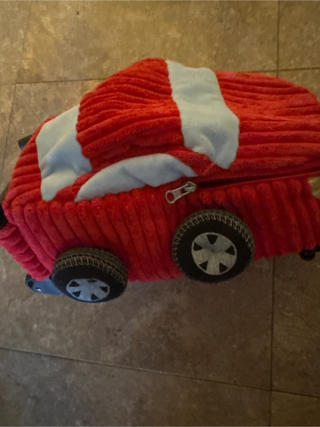 Red car plush rolling luggage - photo 4