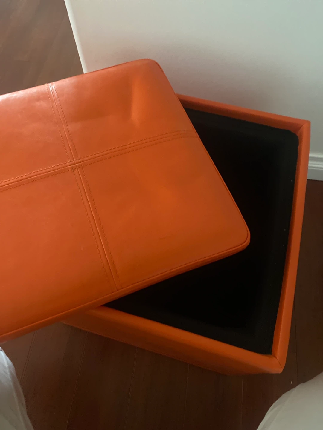 Orange Storage Ottoman - photo 5