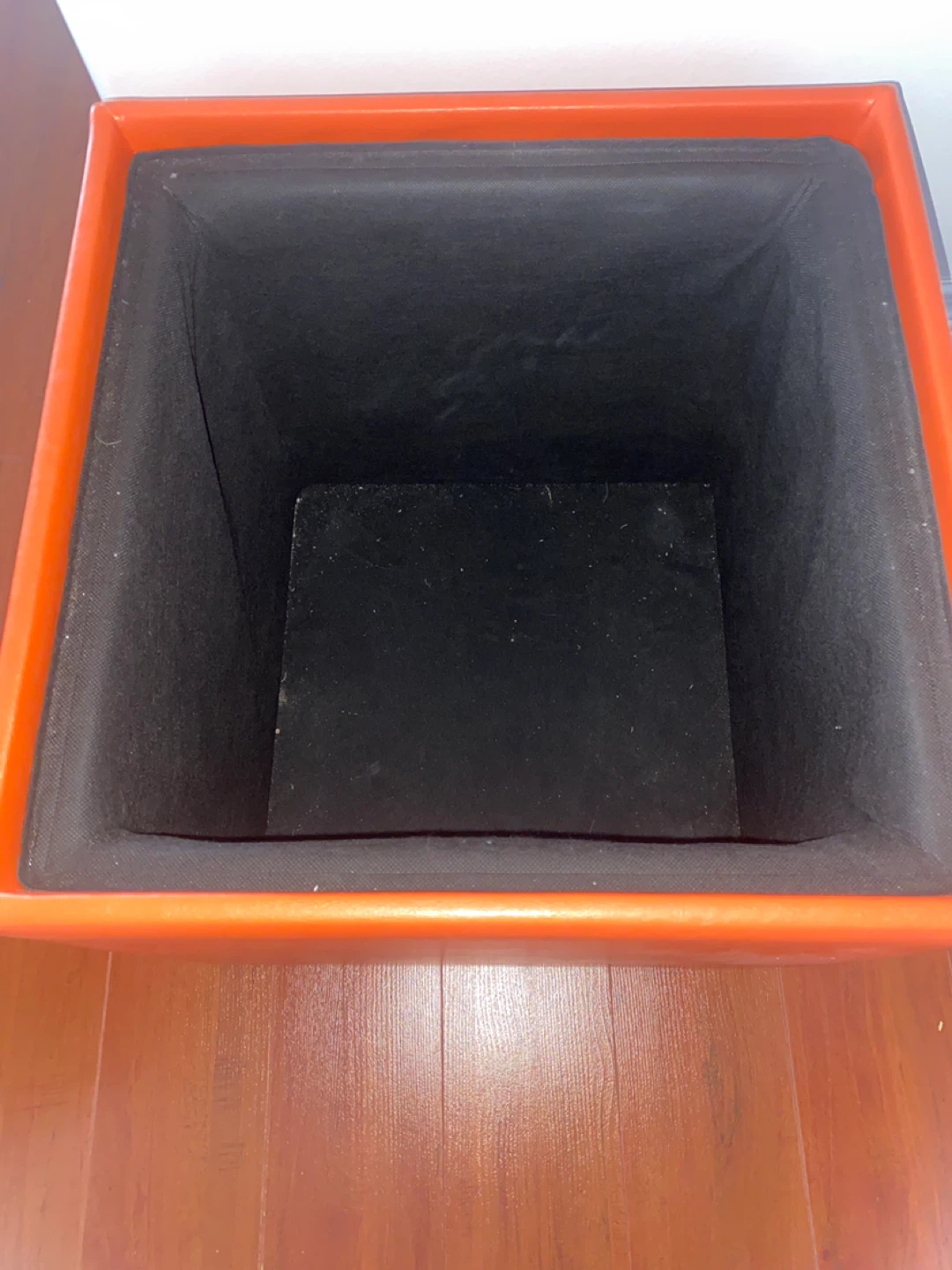 Orange Storage Ottoman - photo 3