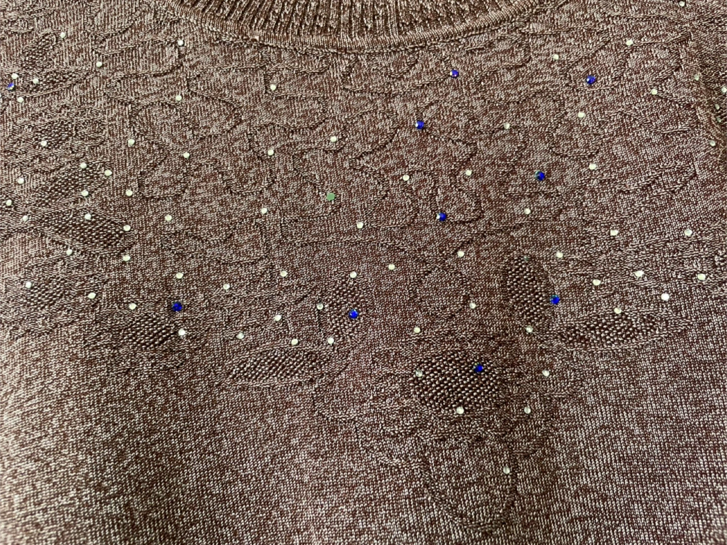 Elaine Women's Knit Top with Rhinestones - Size XL - photo 3