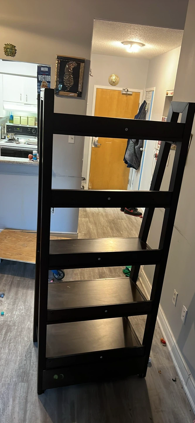 Ladder Bookshelf with Drawer - photo 4