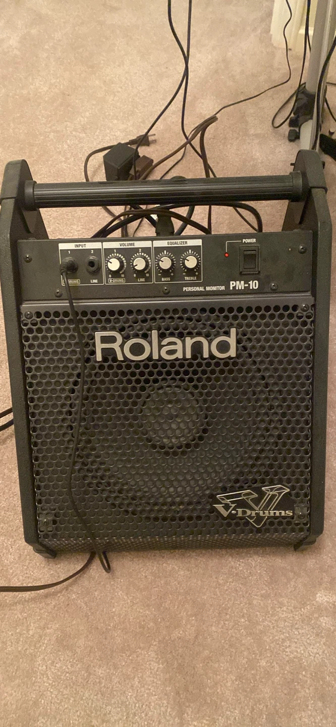 Yamaha Electronic Drum Kit with Roland Amp and Headphones - photo 5
