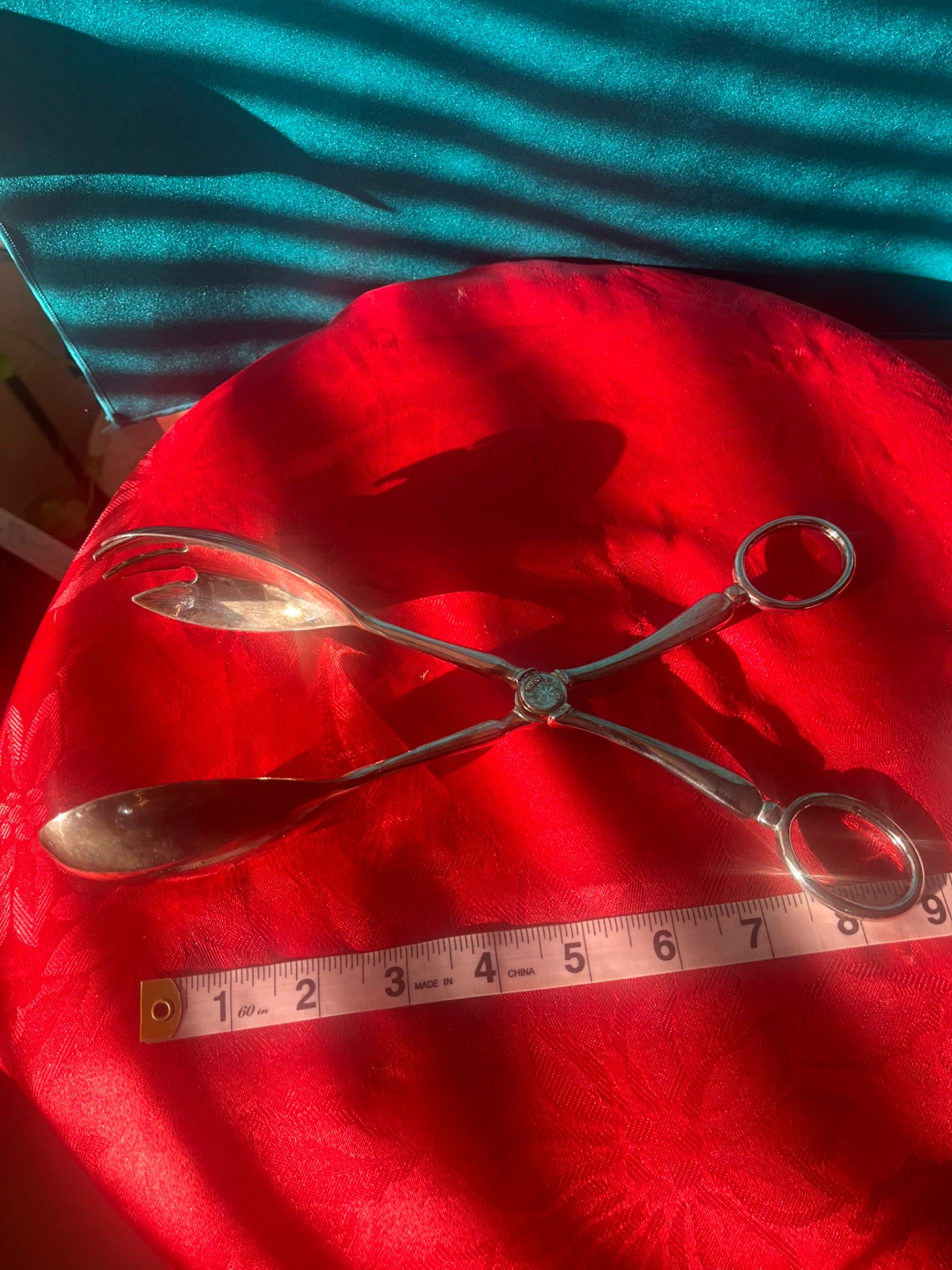 Vintage Silver Salad Server Tongs - photo 4