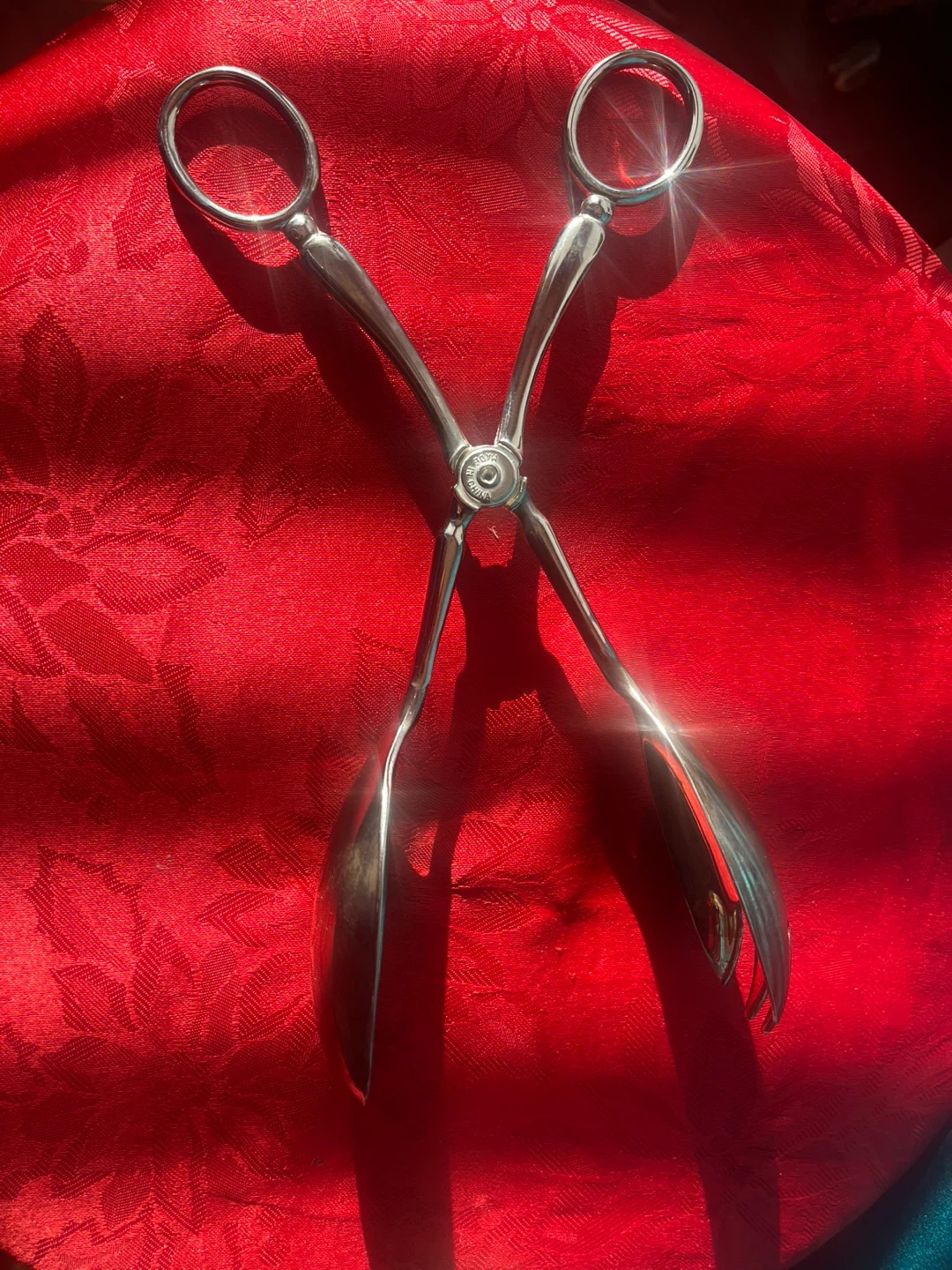 Vintage Silver Salad Server Tongs - photo 3