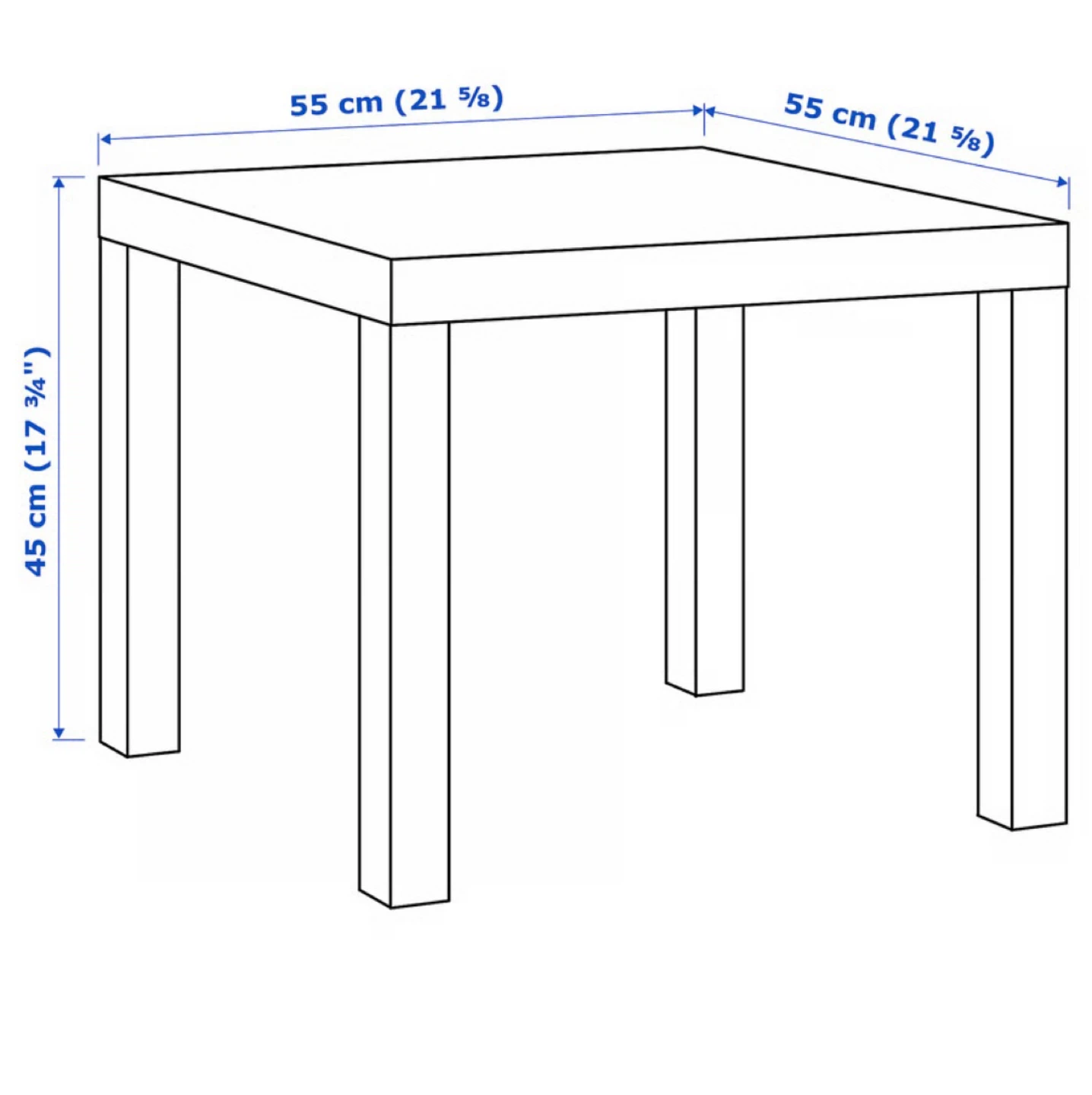 IKEA LACK Side/End Table, White Stained Oak effect lightweight