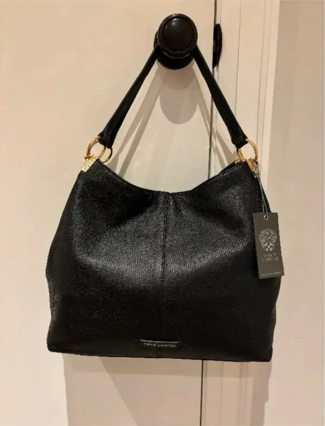 Vince Camuto black leather purse new with tags retails for $248