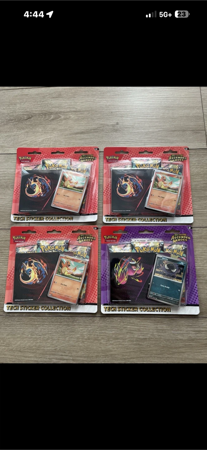 Pokemon ASCENDED HEROS 3pk Tech Sticker Collection