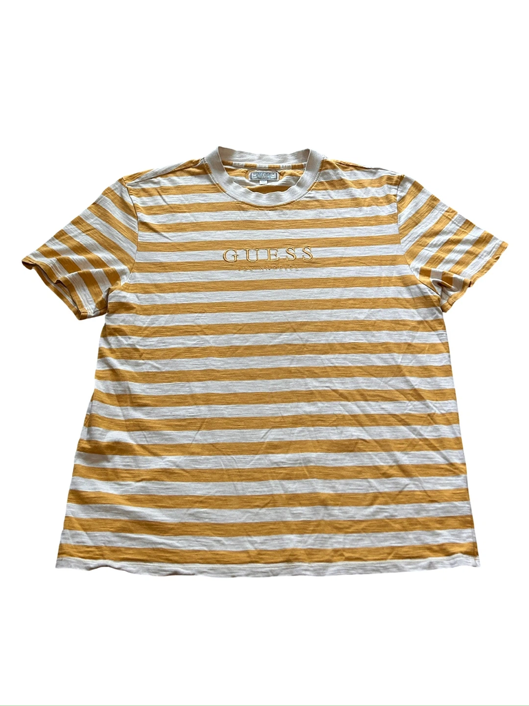 Guess Striped T-Shirt Yellow/White