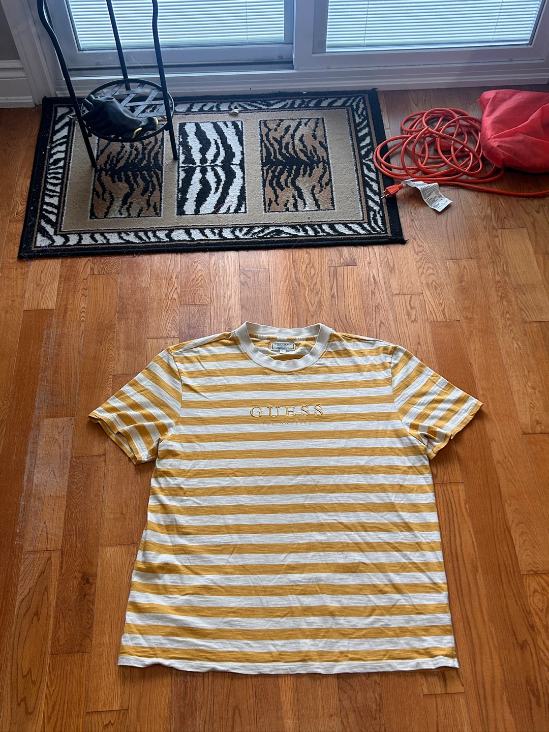 Guess Striped T-Shirt Yellow/White - photo 2
